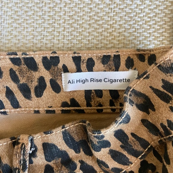 FRAME Denim Ali High-Rise Leopard Print Cigarette Jeans Size 25 - Picture 4 of 6